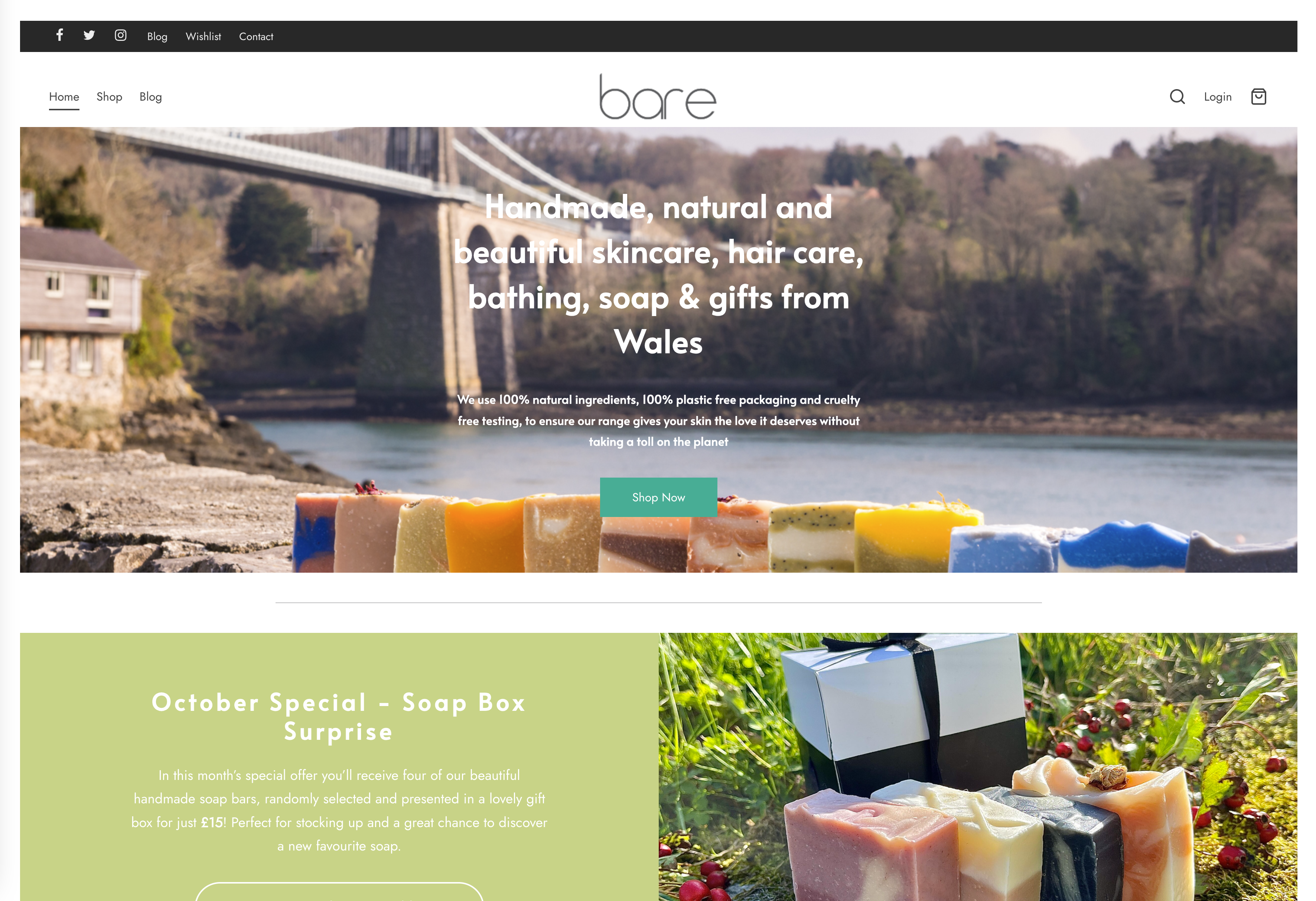 Bare eCommerce Website design by SOTS